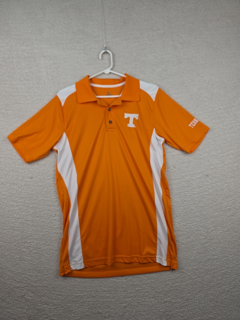 Tennessee Volunteers Polo Shirt Mens Size Medium University Orange Short Sleeve